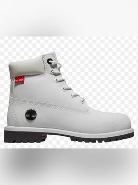 Timberland 6 Inch Heritage Helcor Junior White Leather Lace-Up Boots 6Y